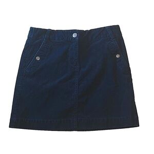 J Crew navy corduroy mini skirt